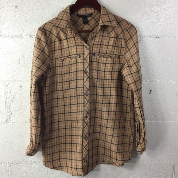 Mango Large Button Down Flannel - Picture 5 of 5